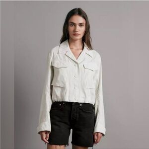 Rag & Bone Piper Stripe Linen Jacket